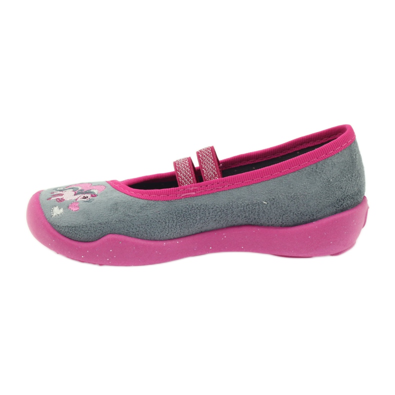 Befado Kinderschuhe Ballerinas Hausschuhe 116x238 grau rosa 2
