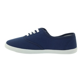 Marineblaue Turnschuhe von American Club, Damenturnschuhe 2