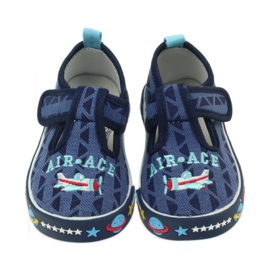 American Club Amerikanische Turnschuhe Kinderschuhe Lederinnensohle navy blau 4