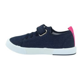 American Club Amerikanische Turnschuhe mit rosa Lippen marineblau 2