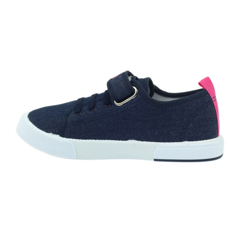 American Club Amerikanische Turnschuhe mit rosa Lippen navy blau 2