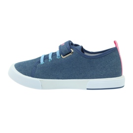 American Club Amerikanische Turnschuhe mit rosa Lippen marineblau 2