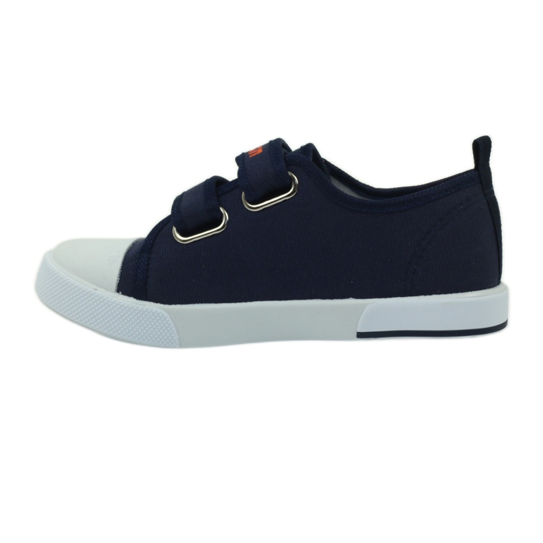 American Club Kinderschuhe Turnschuhe mit einer Flagge Klettverschluss American Navy Blue weiß orange grau marineblau 2