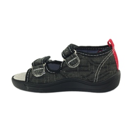 American Club Amerikanische Sandalen Kinderschuhe Lederinnensohle schwarz grau rot 2