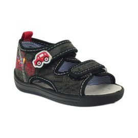 American Club Amerikanische Sandalen Kinderschuhe Lederinnensohle schwarz grau rot 1