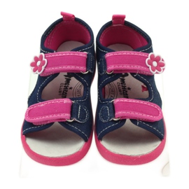 American Club Amerikanische Sandalen Kinderschuhe Lederinnensohle rosa marineblau 4