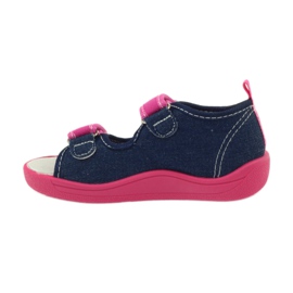 American Club Amerikanische Sandalen Kinderschuhe Lederinnensohle rosa marineblau 2