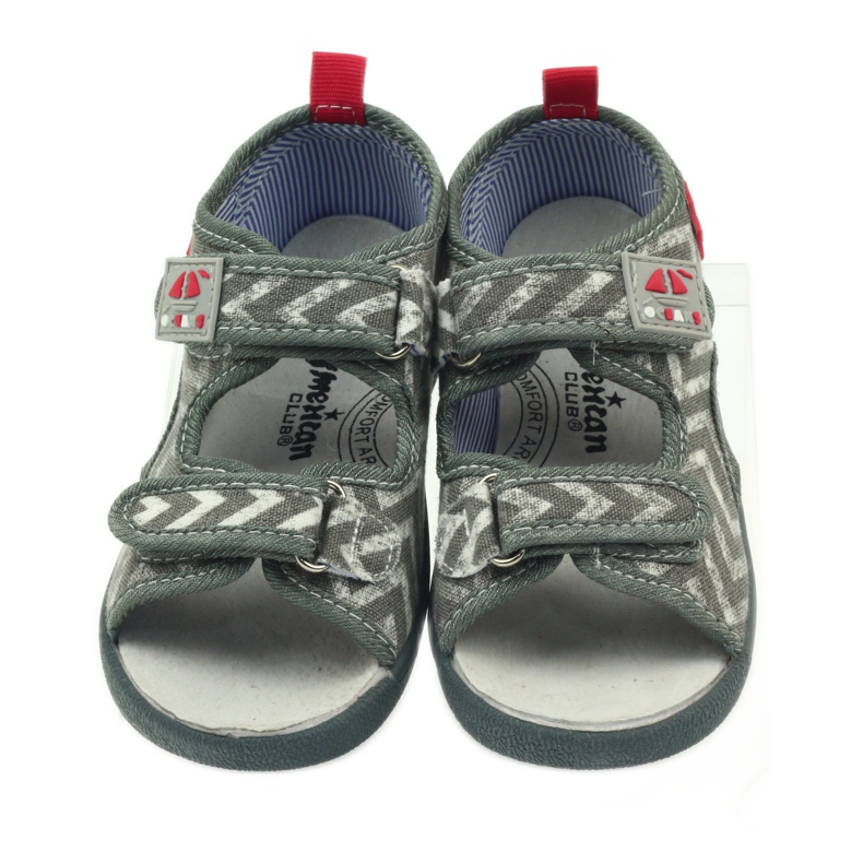 American Club graue Kindersandalen TEN36 rot 4