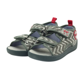 American Club graue Kindersandalen TEN36 rot 3