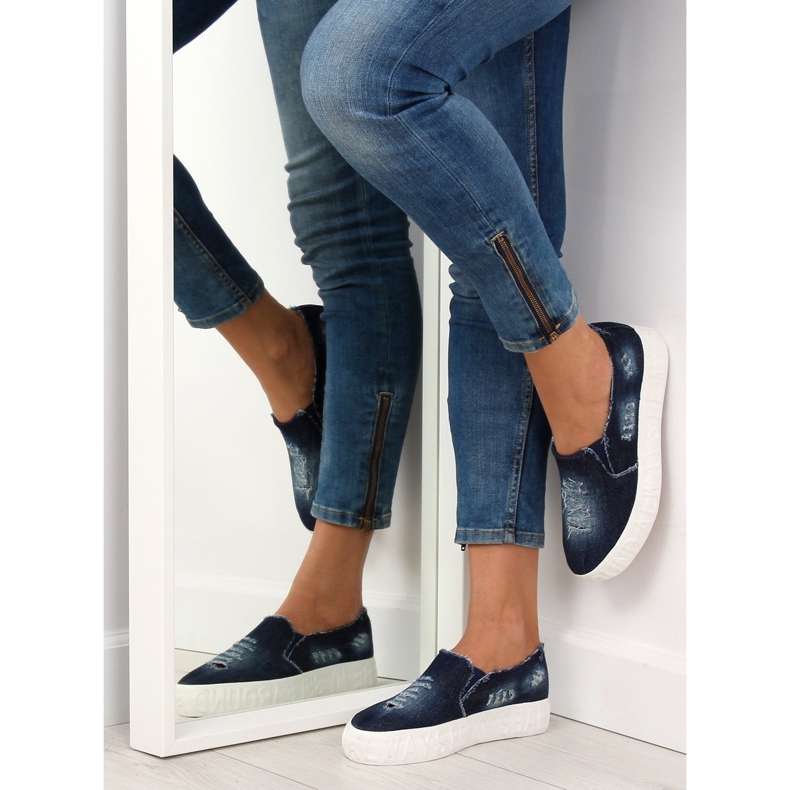 Slip-On-Denimsohle mit Z-4 Navy-Inschriften marineblau 1