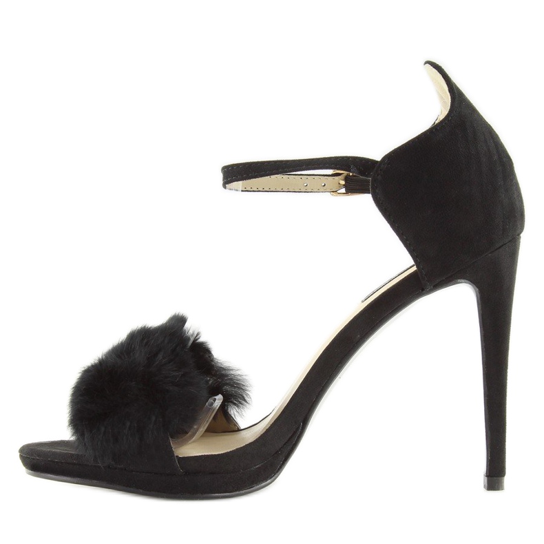 Schwarze Sandalen auf hohem Absatz L6120 Schwarz 2