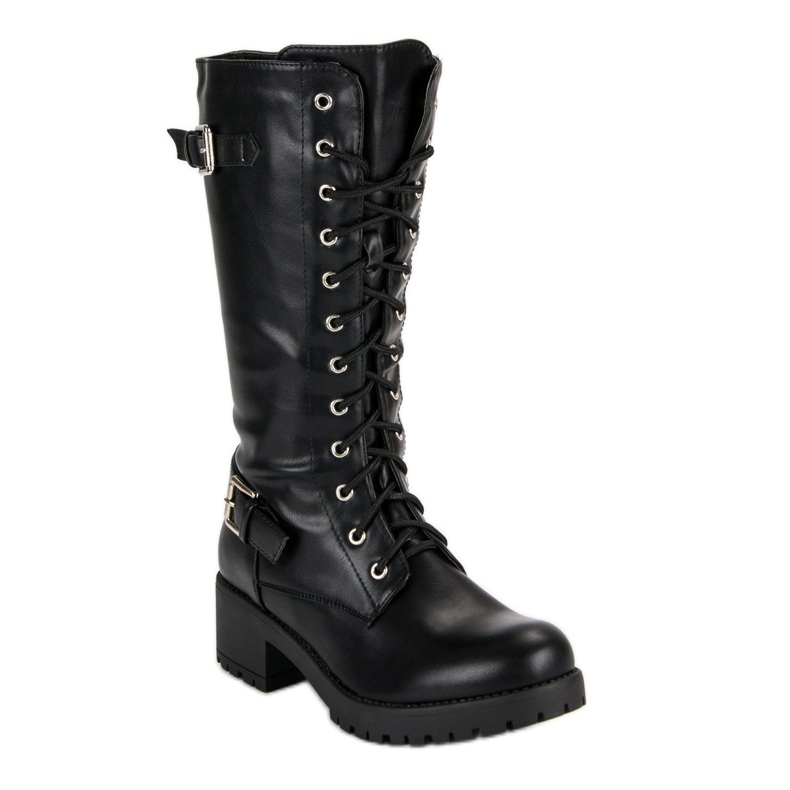 Seastar Schwarze Schnürstiefel 1