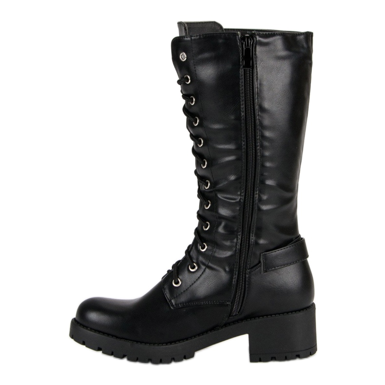 Seastar Schwarze Schnürstiefel 2