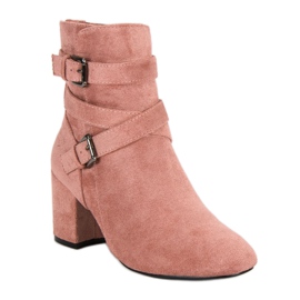 Seastar Stiefel mit hohen Absätzen aus Wildleder rosa 1