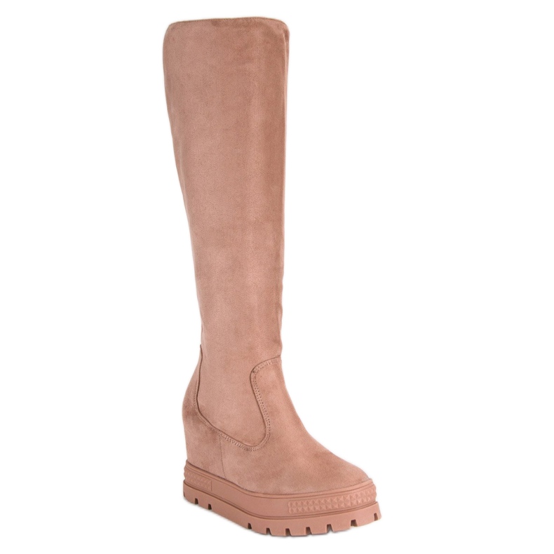 Seastar Keilstiefel aus Wildleder rosa 1