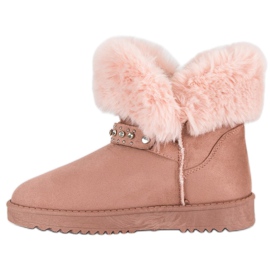 Seastar Mukluki mit Pelz rosa 1