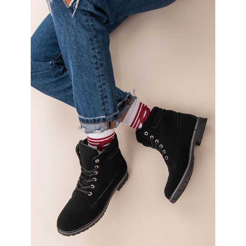 Klassische Trapper für Damen schwarz 1