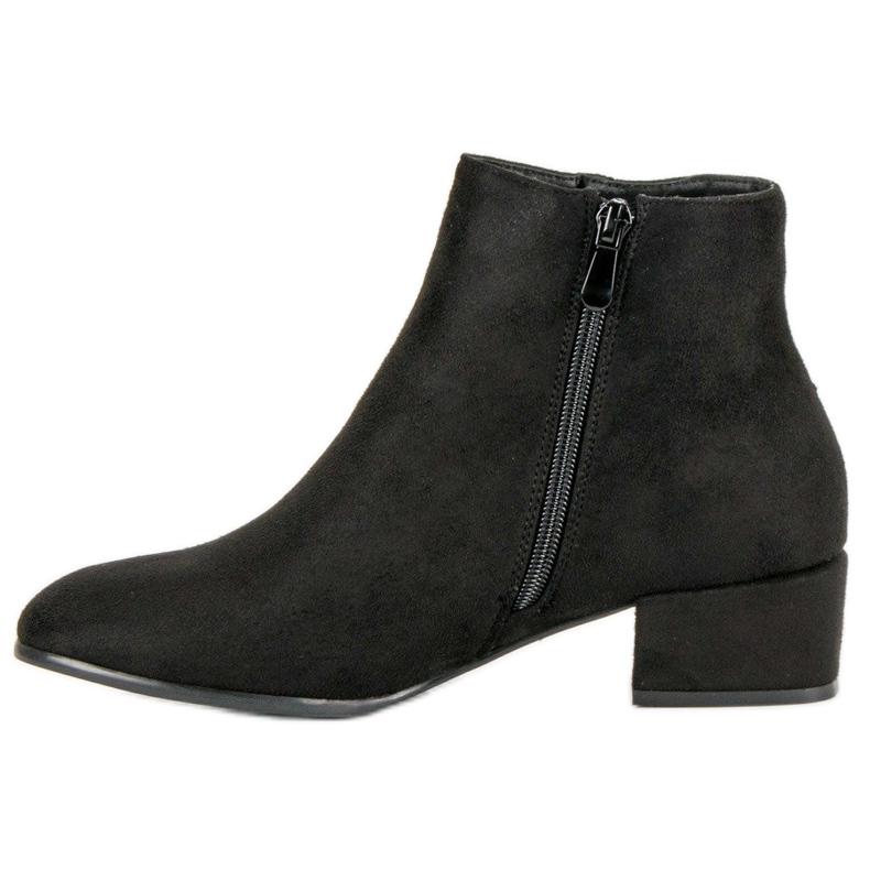 Damen niedrige Stiefel schwarz 1