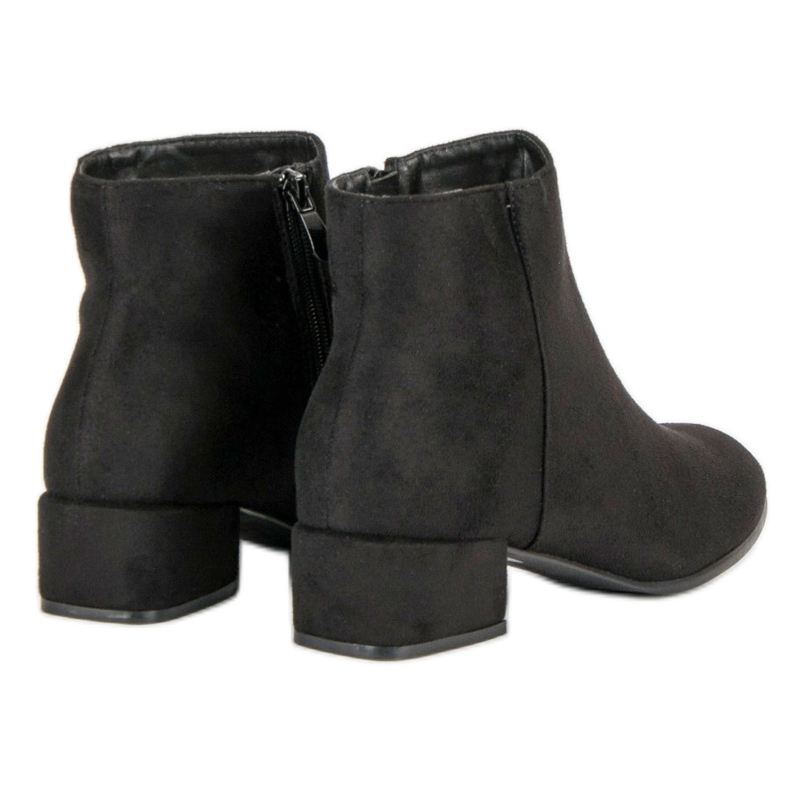 Damen niedrige Stiefel schwarz 2