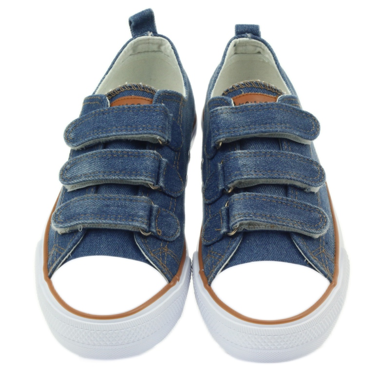 American Club Denim dk Turnschuhe mit Klettverschluss blau 4