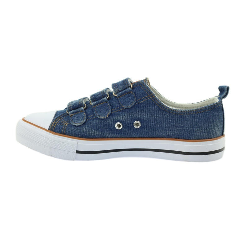 American Club Denim dk Turnschuhe mit Klettverschluss blau 2