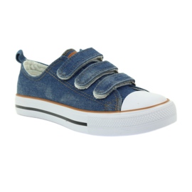American Club Denim dk Turnschuhe mit Klettverschluss blau 1