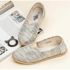 Gerippte Espadrilles grau 2