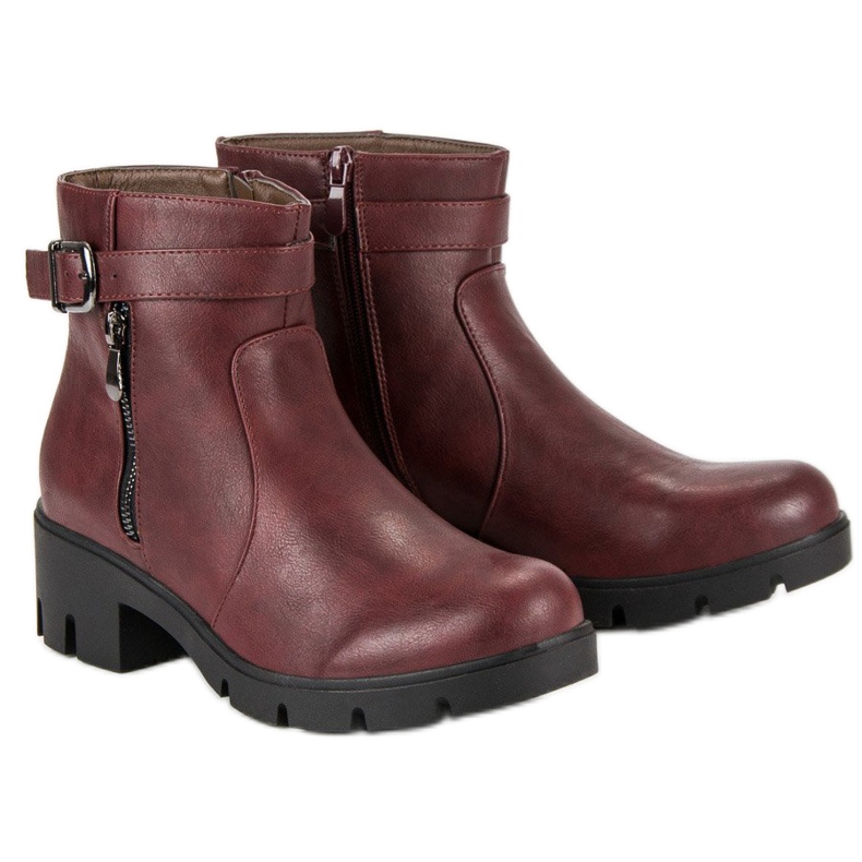 Small Swan Herbst-Burgunder-Stiefel rot 1