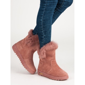 Warme rosa Schneestiefel 2