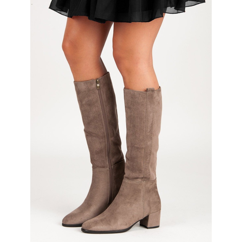 Filippo Beige Stiefel mit hohen Absätzen 1