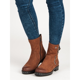 Braune Lederstiefel von VINCEZA 1