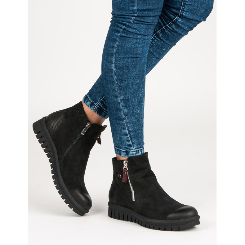 Niedrige Stiefel auf dem VINCEZA-Reißverschluss schwarz 2