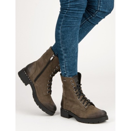 VINCEZA-Schnürstiefel grün 2