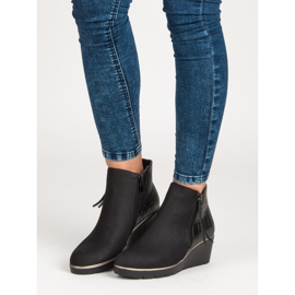 Filippo Schwarze Keilstiefel 1