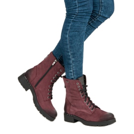 VINCEZA-Schnürstiefel rot 2