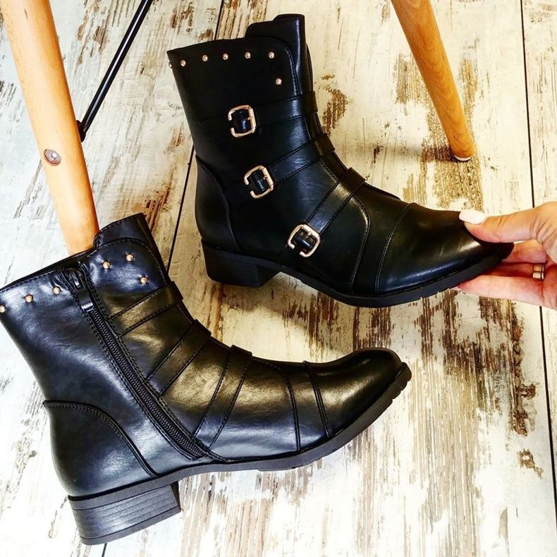 J. Star Klassische Damenstiefel schwarz 1