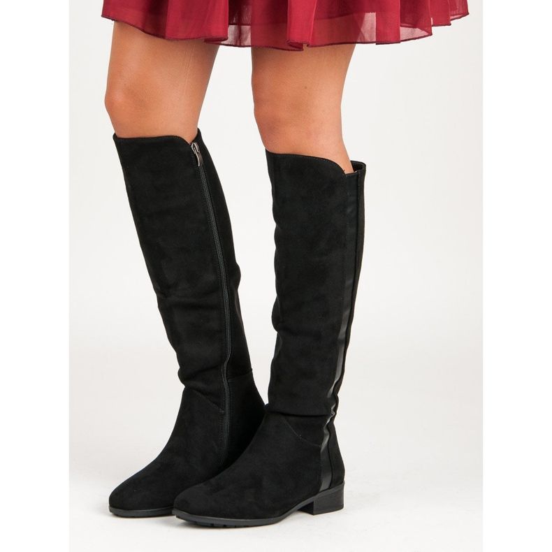 Filippo Wildlederstiefel für Damen schwarz 1