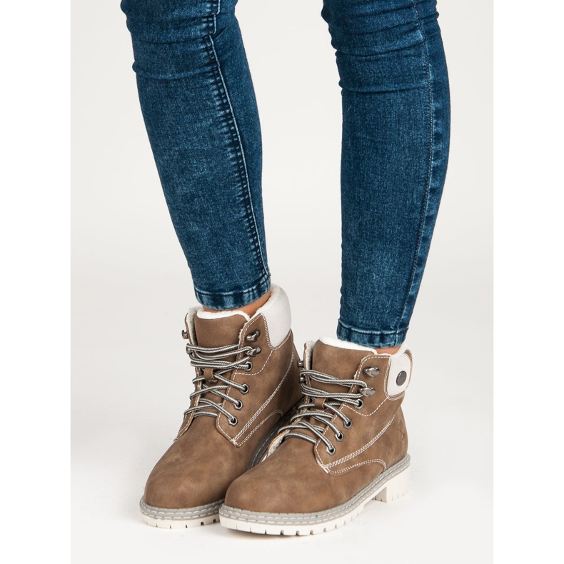 Filippo Stiefel aus braunem Lammfell 1