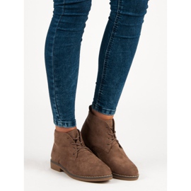 Niedrig gebundene Stiefeletten braun 1