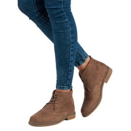 Niedrig gebundene Stiefeletten braun 2