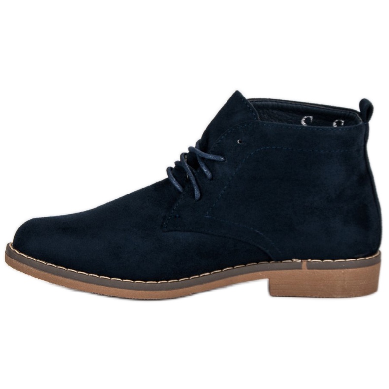 Niedrig gebundene Stiefeletten marineblau 1