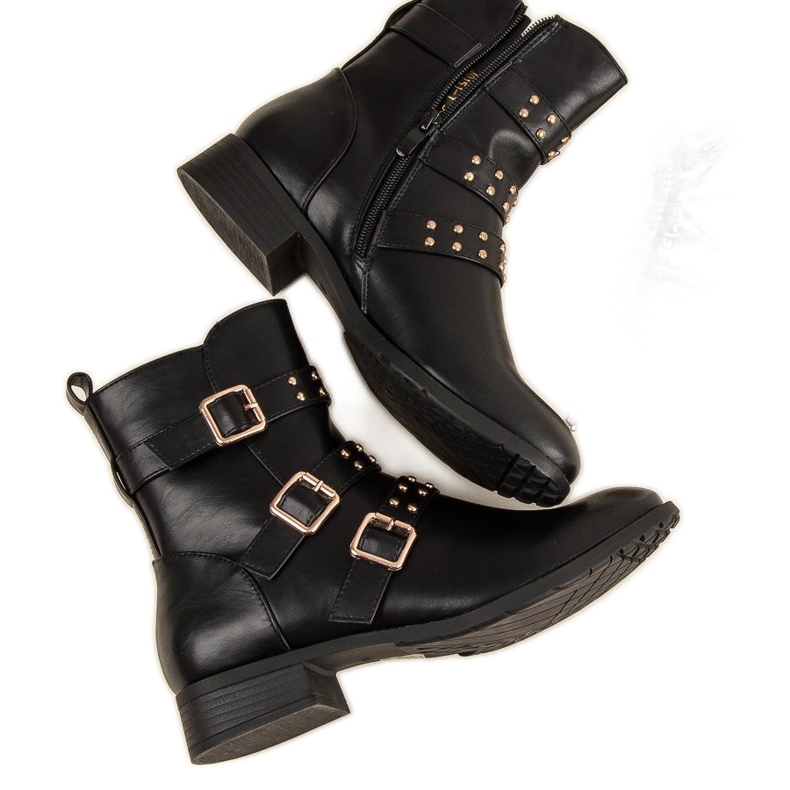J. Star Rockige schwarze Stiefel 1