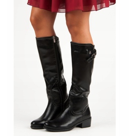 Schwarze VINCEZA Stiefel 1