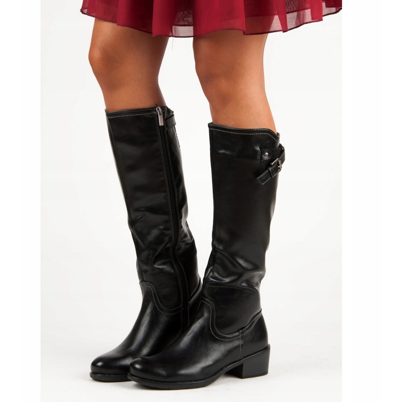 Schwarze VINCEZA Stiefel 1