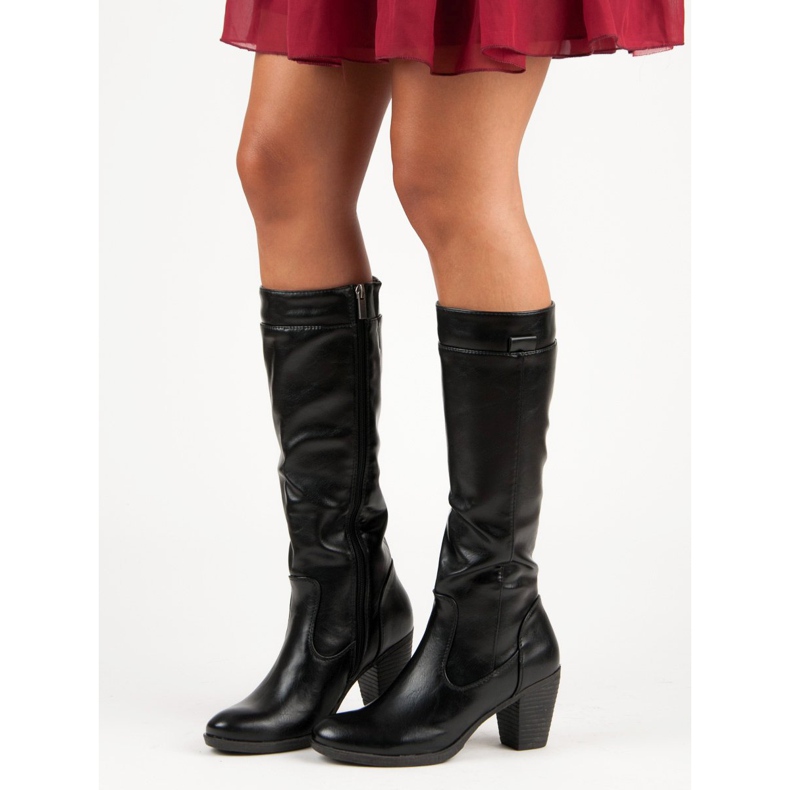 Stiefel auf einem Pfosten VINCEZA schwarz 1