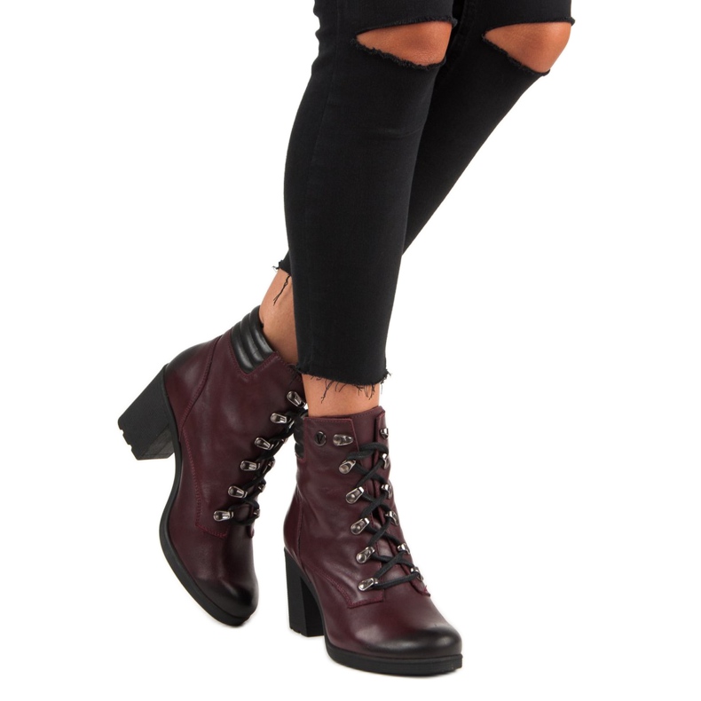 Bequeme VINCEZA Stiefel mit hohen Absätzen rot 2