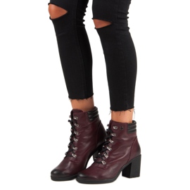 Bequeme VINCEZA Stiefel mit hohen Absätzen rot 1