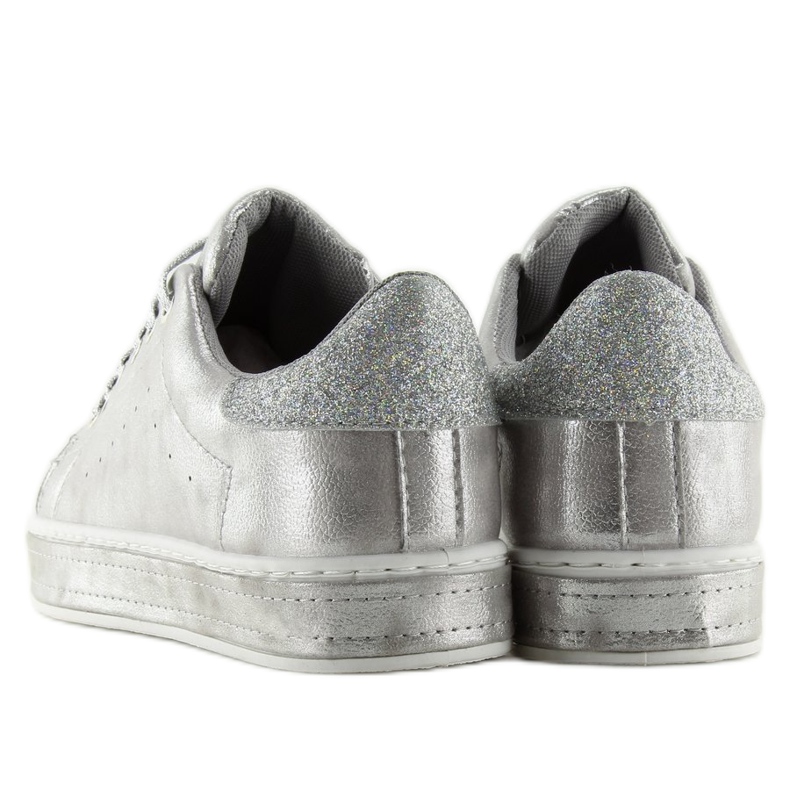 Silberne Damenturnschuhe K-301 Silber grau 1