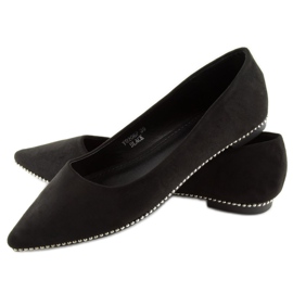Schwarze Damenballerinas YQ206 schwarz 1