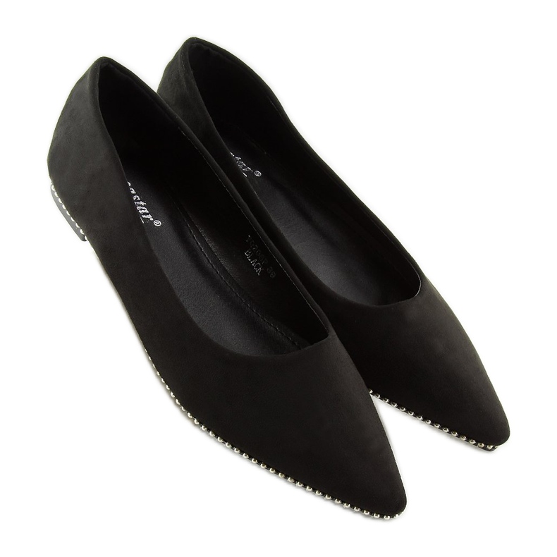 Schwarze Damenballerinas YQ206 schwarz 2